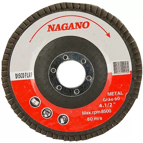 Disco de Lixa Flap 4.1/2 – Grão 60 – NDF60 – Nagano
