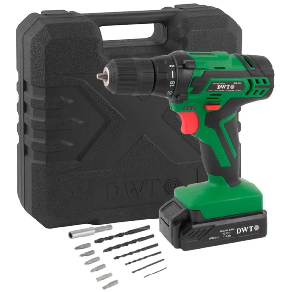 Parafusadeira Furadeira PFD012 3/8 Pol. 12V com Carregador Bivolt Maleta e Acessórios – DWT BY VONDER-6005012000